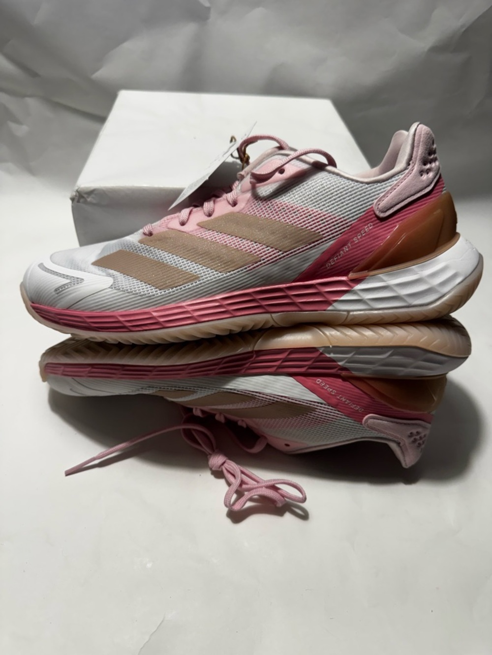 adidas Women's Pink White Tan defiant speed nwt size 7